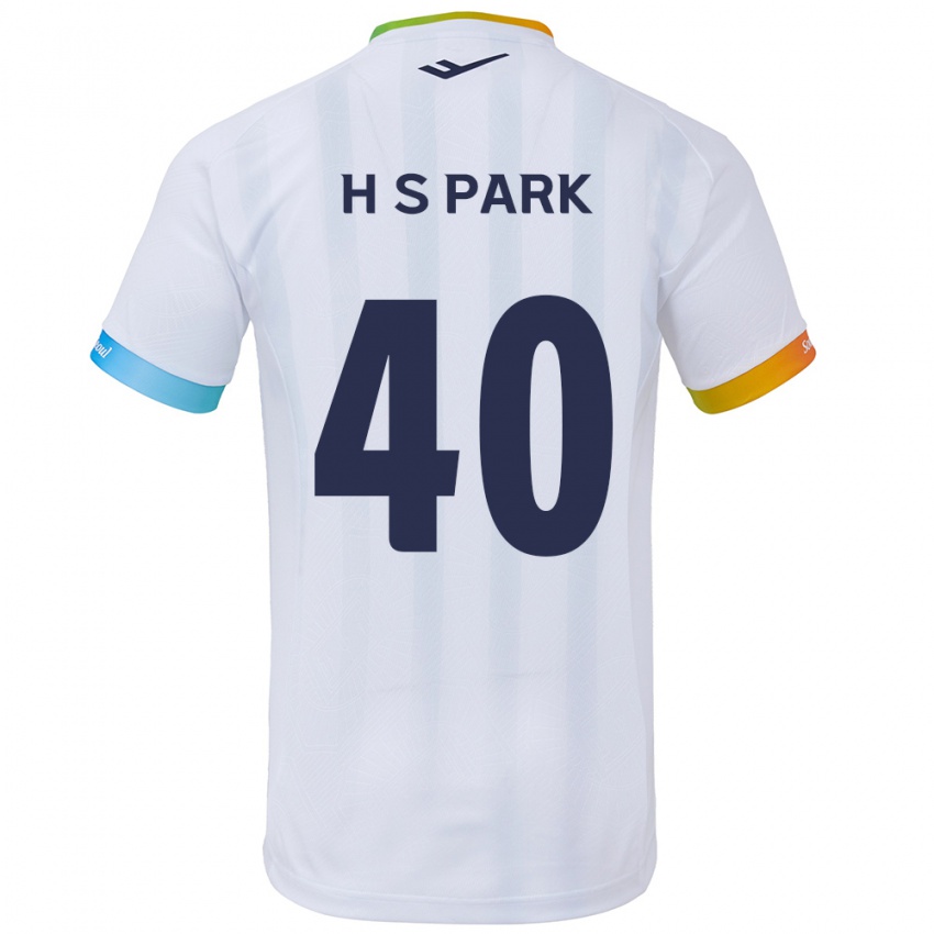 Kinder Seong-Hun Park #40 Weiß Blau Auswärtstrikot Trikot 2024/25 T-Shirt Belgien