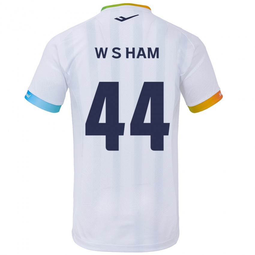 Kinder Sun-Woo Ham #44 Weiß Blau Auswärtstrikot Trikot 2024/25 T-Shirt Belgien