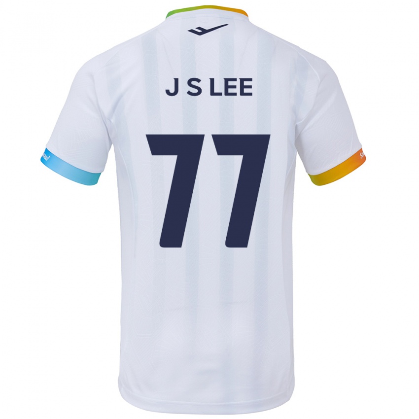 Kinder Seung-Joon Lee #77 Weiß Blau Auswärtstrikot Trikot 2024/25 T-Shirt Belgien