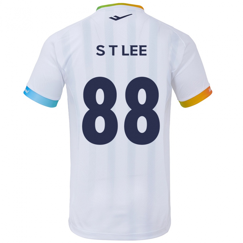 Kinder Tae-Seok Lee #88 Weiß Blau Auswärtstrikot Trikot 2024/25 T-Shirt Belgien