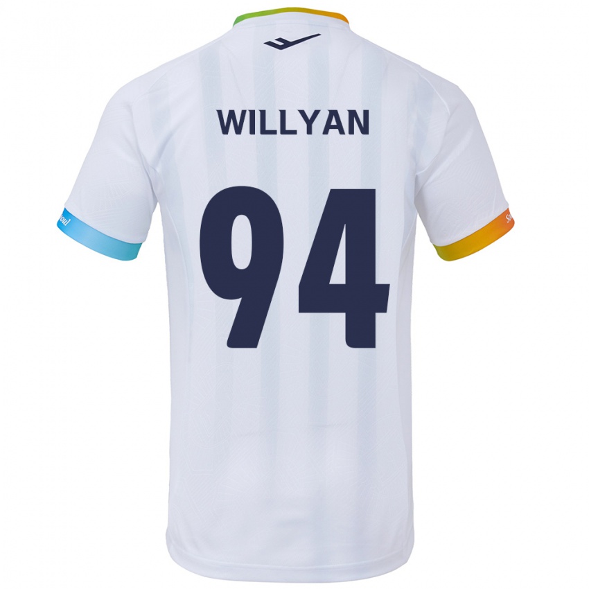 Kinder Willyan #94 Weiß Blau Auswärtstrikot Trikot 2024/25 T-Shirt Belgien