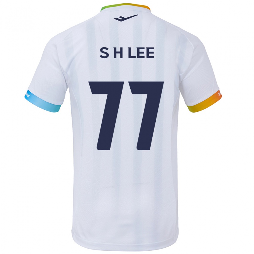 Kinder Hyeon-Seung Lee #77 Weiß Blau Auswärtstrikot Trikot 2024/25 T-Shirt Belgien