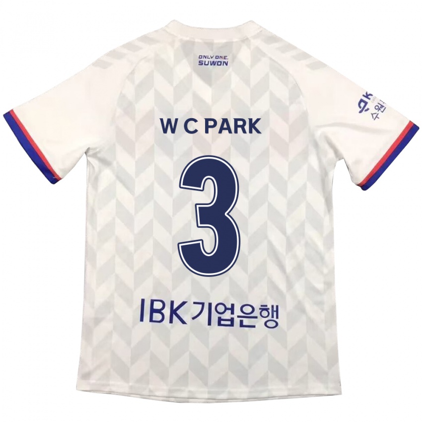 Kinder Cheol-Woo Park #3 Weiß Blau Auswärtstrikot Trikot 2024/25 T-Shirt Belgien