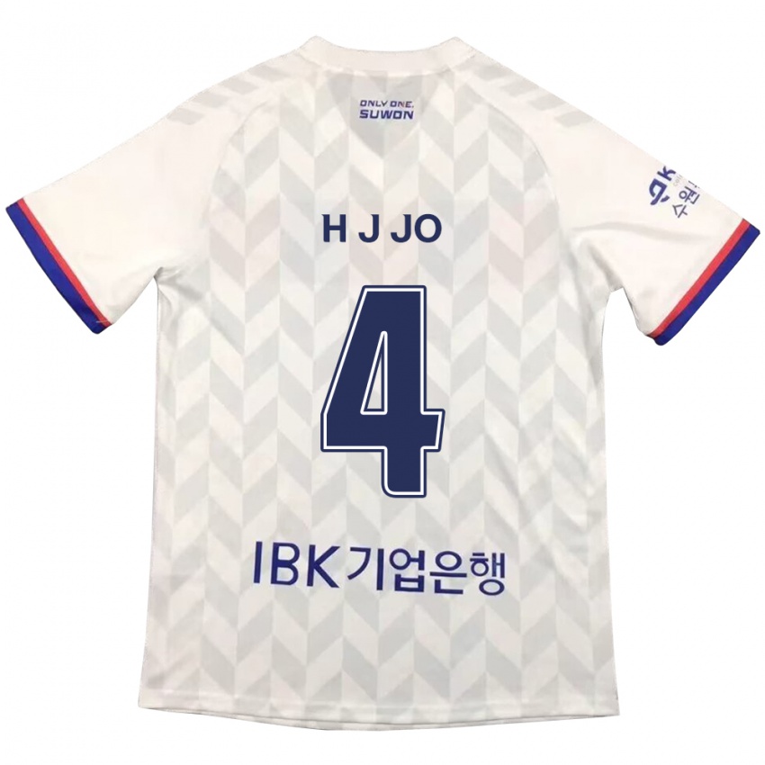 Kinder Jun-Hyun Jo #4 Weiß Blau Auswärtstrikot Trikot 2024/25 T-Shirt Belgien