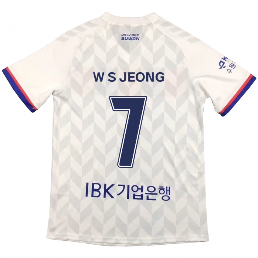 Kinder Seung-Won Jeong #7 Weiß Blau Auswärtstrikot Trikot 2024/25 T-Shirt Belgien