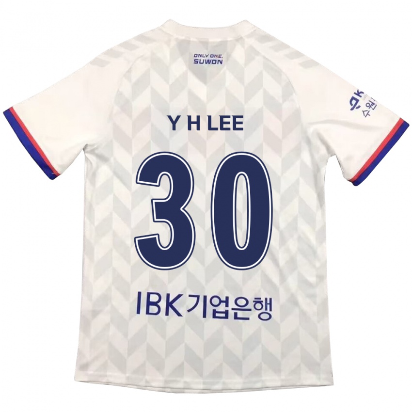 Kinder Hyeon-Yong Lee #30 Weiß Blau Auswärtstrikot Trikot 2024/25 T-Shirt Belgien