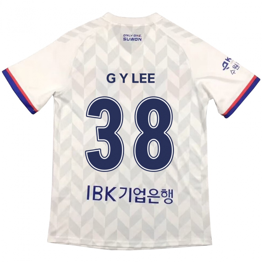 Kinder Yun-Gun Lee #38 Weiß Blau Auswärtstrikot Trikot 2024/25 T-Shirt Belgien