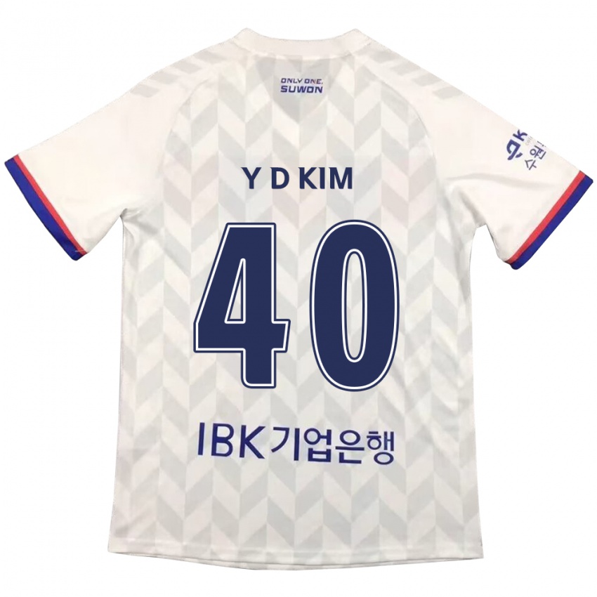 Kinder Do-Yoon Kim #40 Weiß Blau Auswärtstrikot Trikot 2024/25 T-Shirt Belgien