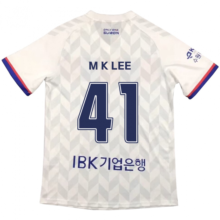 Kinder Kyung-Min Lee #41 Weiß Blau Auswärtstrikot Trikot 2024/25 T-Shirt Belgien