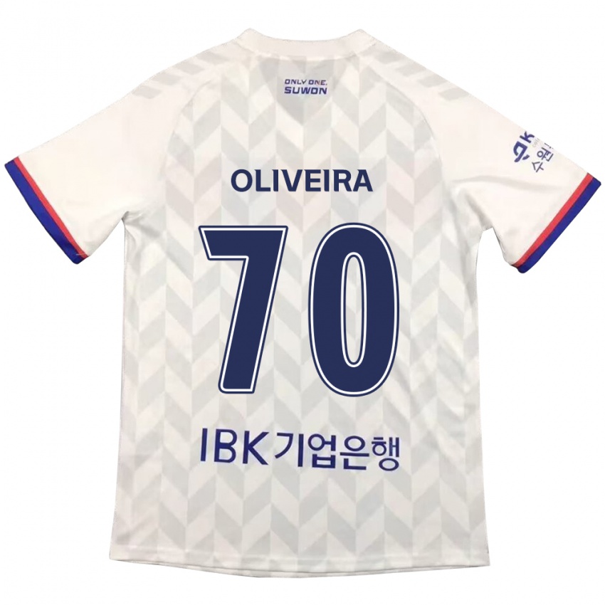 Kinder Anderson Oliveira #70 Weiß Blau Auswärtstrikot Trikot 2024/25 T-Shirt Belgien