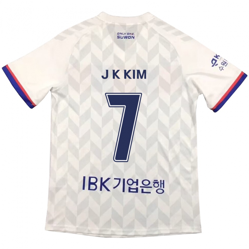 Kinder Ki-Jun Kim #7 Weiß Blau Auswärtstrikot Trikot 2024/25 T-Shirt Belgien