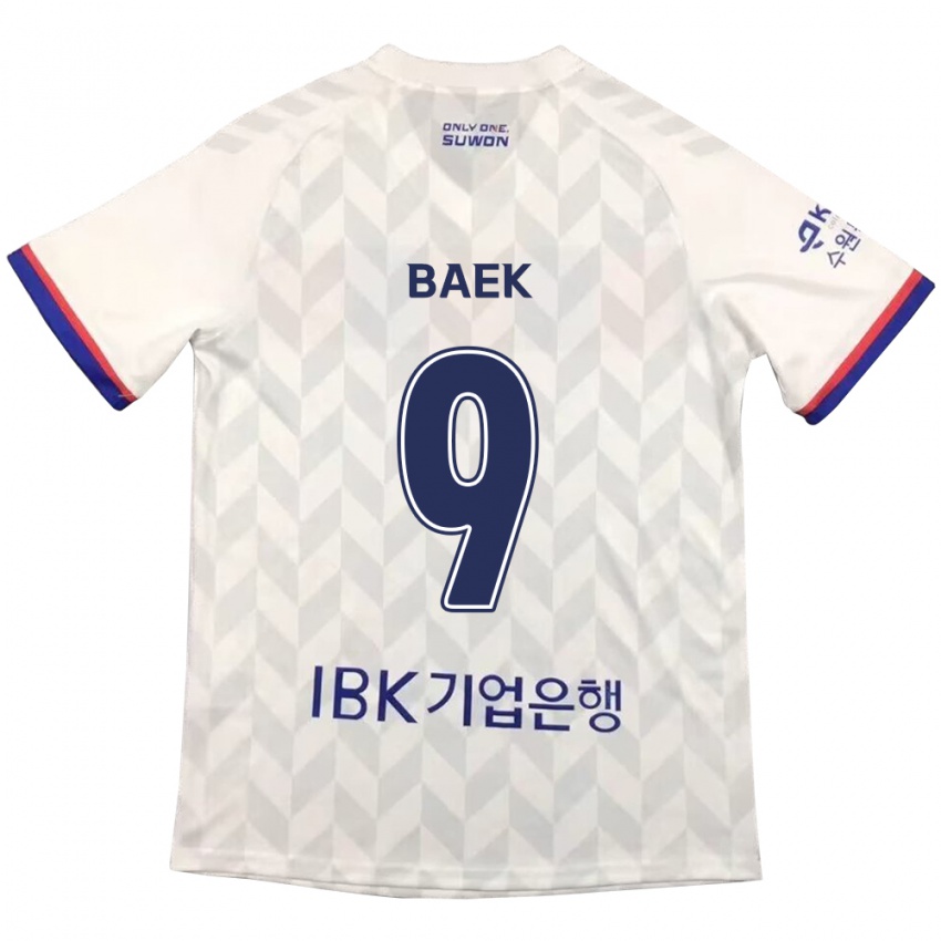 Kinder Kyeong Baek #9 Weiß Blau Auswärtstrikot Trikot 2024/25 T-Shirt Belgien