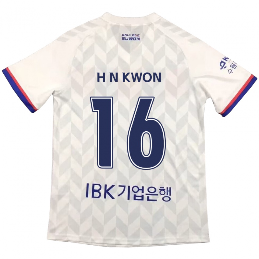 Kinder Nam-Hoon Kwon #16 Weiß Blau Auswärtstrikot Trikot 2024/25 T-Shirt Belgien