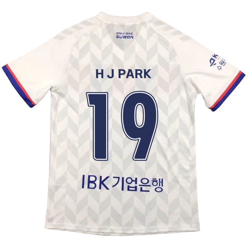 Kinder Jun-Hui Park #19 Weiß Blau Auswärtstrikot Trikot 2024/25 T-Shirt Belgien