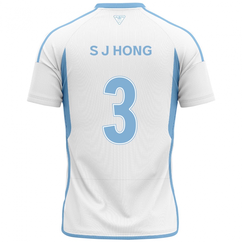 Kinder Jae-Seok Hong #3 Weiß Blau Auswärtstrikot Trikot 2024/25 T-Shirt Belgien