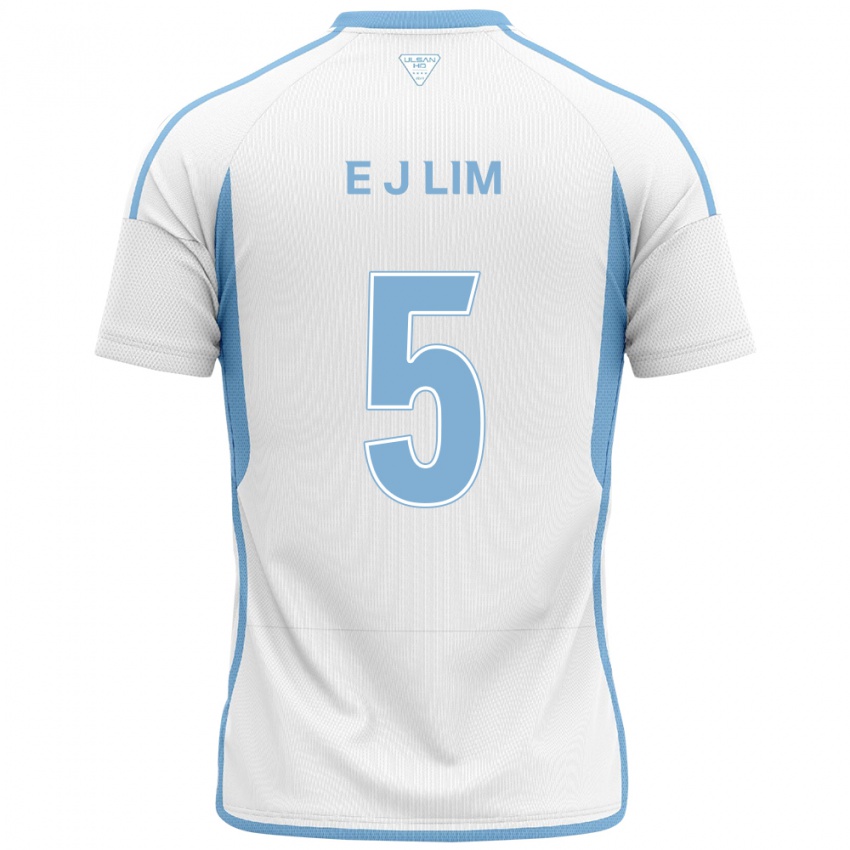 Kinder Jong-Eun Lim #5 Weiß Blau Auswärtstrikot Trikot 2024/25 T-Shirt Belgien