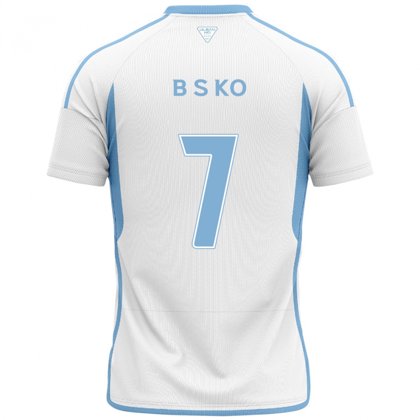 Kinder Seung-Beom Ko #7 Weiß Blau Auswärtstrikot Trikot 2024/25 T-Shirt Belgien