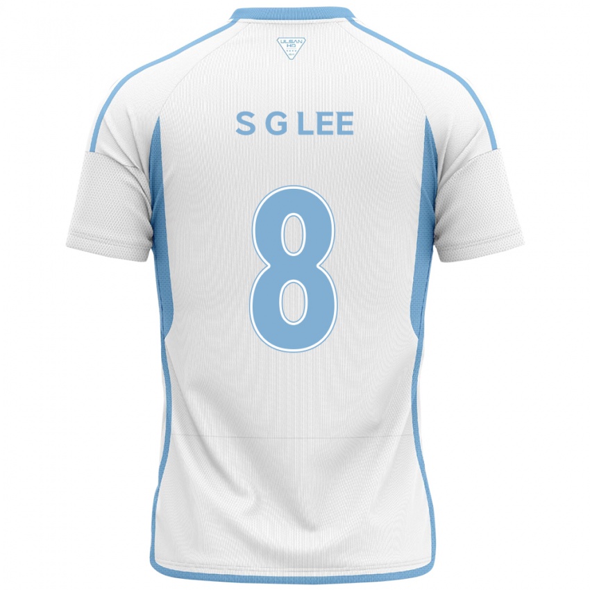 Kinder Gyu-Sung Lee #8 Weiß Blau Auswärtstrikot Trikot 2024/25 T-Shirt Belgien