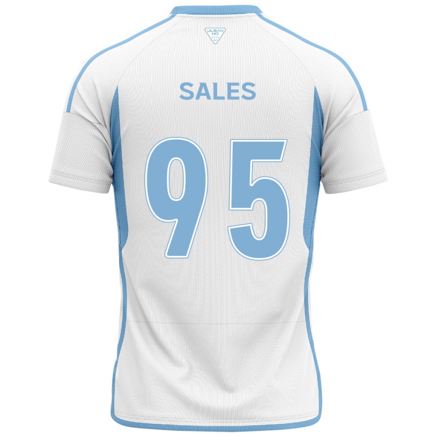 Kinder Matheus Sales #95 Weiß Blau Auswärtstrikot Trikot 2024/25 T-Shirt Belgien