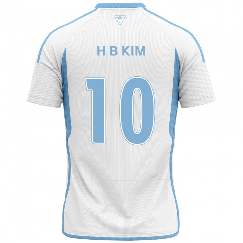 Kinder Beom-Hwan Kim #10 Weiß Blau Auswärtstrikot Trikot 2024/25 T-Shirt Belgien