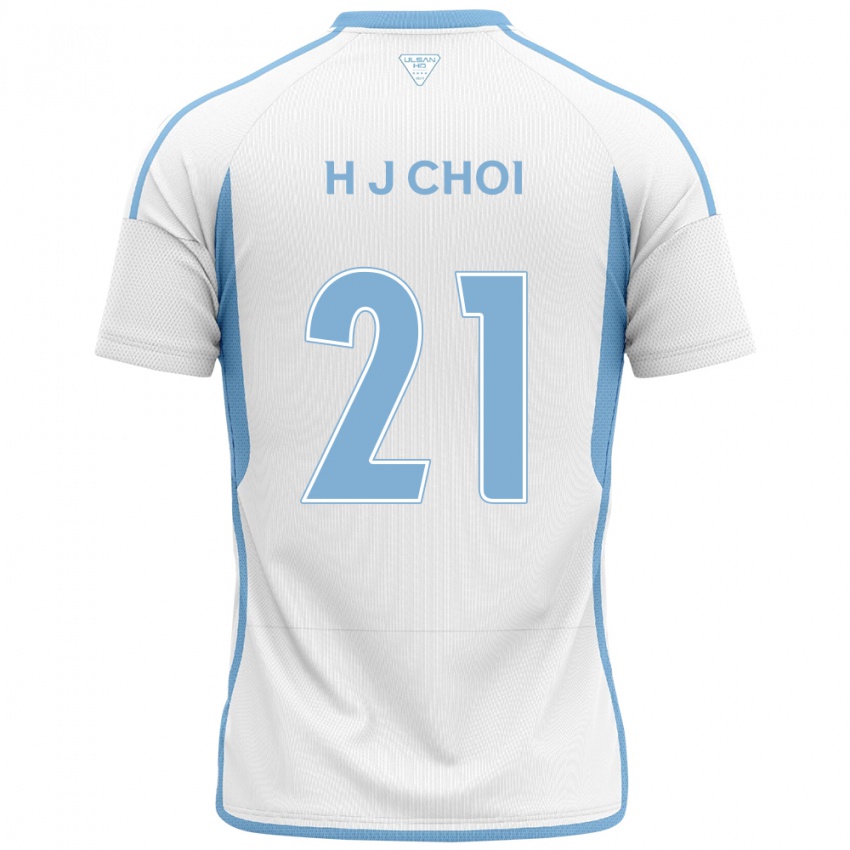 Kinder Ju-Ho Choi #21 Weiß Blau Auswärtstrikot Trikot 2024/25 T-Shirt Belgien