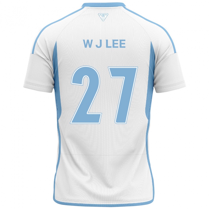 Kinder Ji-Woo Lee #27 Weiß Blau Auswärtstrikot Trikot 2024/25 T-Shirt Belgien