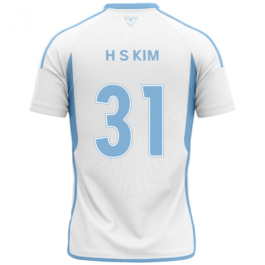 Kinder Se-Hyoung Kim #31 Weiß Blau Auswärtstrikot Trikot 2024/25 T-Shirt Belgien