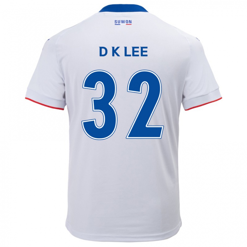 Kinder Kyu-Dong Lee #32 Weiß Blau Auswärtstrikot Trikot 2024/25 T-Shirt Belgien