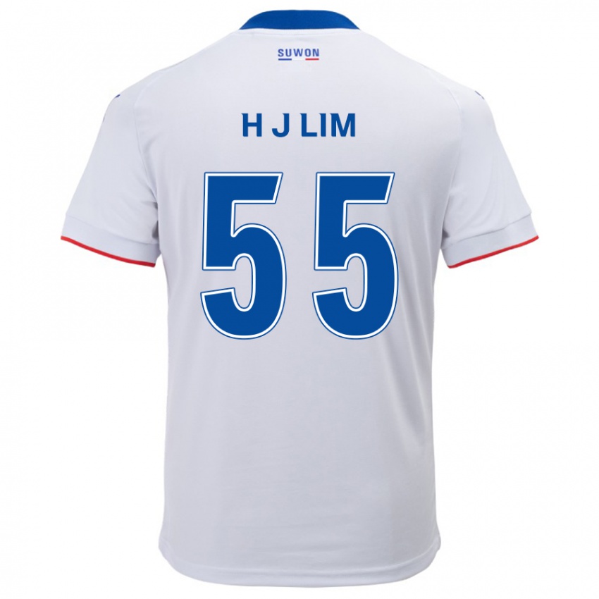 Kinder Ji-Hoon Lim #55 Weiß Blau Auswärtstrikot Trikot 2024/25 T-Shirt Belgien