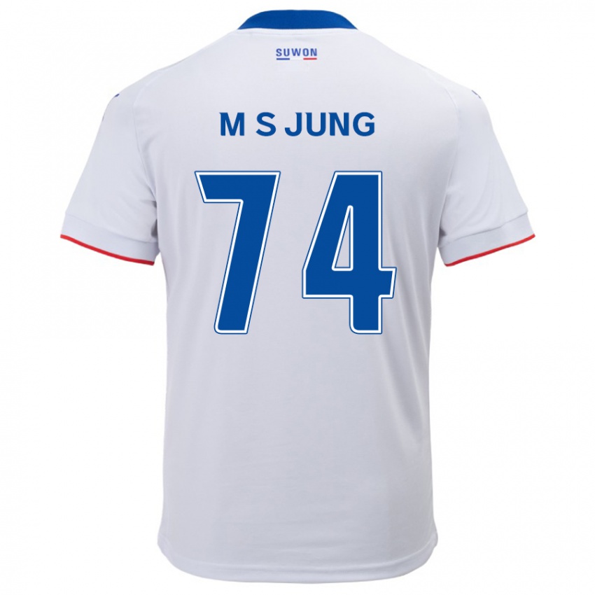 Kinder Sung-Min Jung #74 Weiß Blau Auswärtstrikot Trikot 2024/25 T-Shirt Belgien