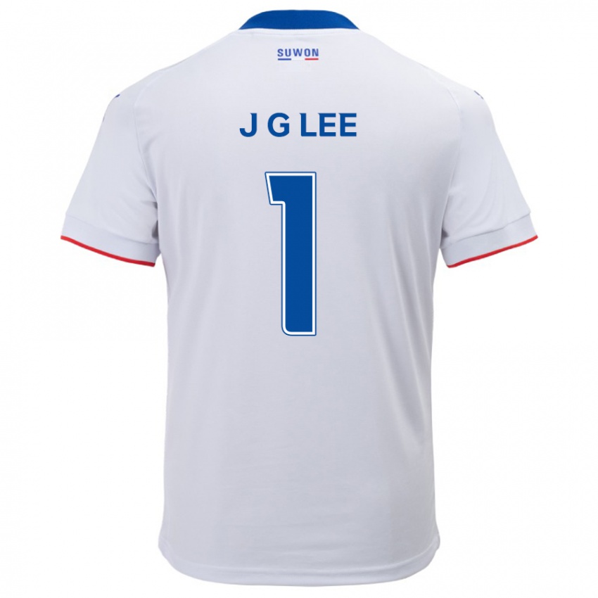 Kinder Gyeong-Jun Lee #1 Weiß Blau Auswärtstrikot Trikot 2024/25 T-Shirt Belgien