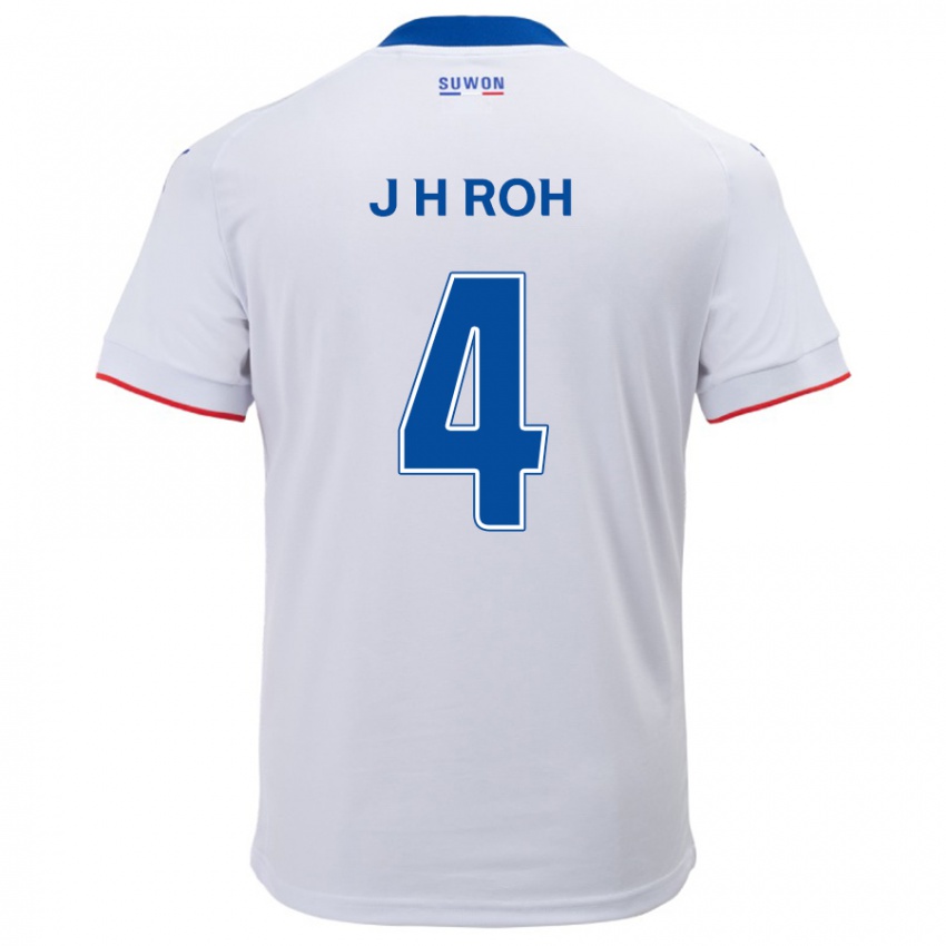 Kinder Hyun-Jun Roh #4 Weiß Blau Auswärtstrikot Trikot 2024/25 T-Shirt Belgien