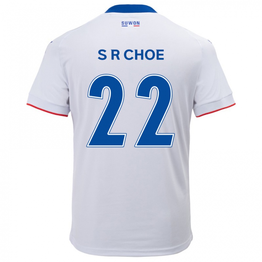 Kinder Ryun-Seong Choe #22 Weiß Blau Auswärtstrikot Trikot 2024/25 T-Shirt Belgien