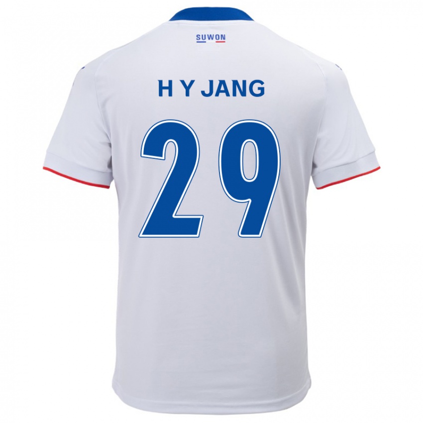 Kinder Yo-Han Jang #29 Weiß Blau Auswärtstrikot Trikot 2024/25 T-Shirt Belgien