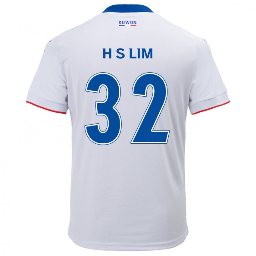 Kinder Seong-Hyeon Lim #32 Weiß Blau Auswärtstrikot Trikot 2024/25 T-Shirt Belgien