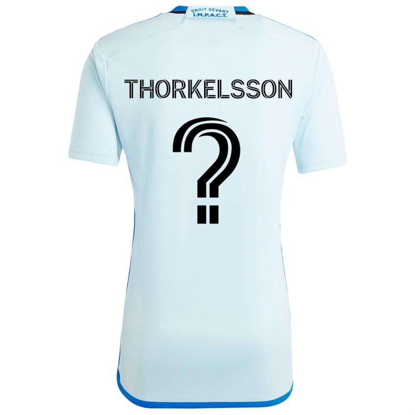 Kinder Róbert Orri Thorkelsson #0 Eisblau Auswärtstrikot Trikot 2024/25 T-Shirt Belgien