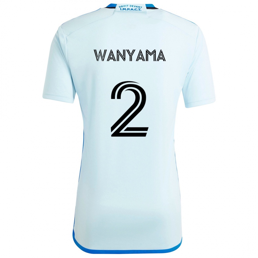 Kinder Victor Wanyama #2 Eisblau Auswärtstrikot Trikot 2024/25 T-Shirt Belgien