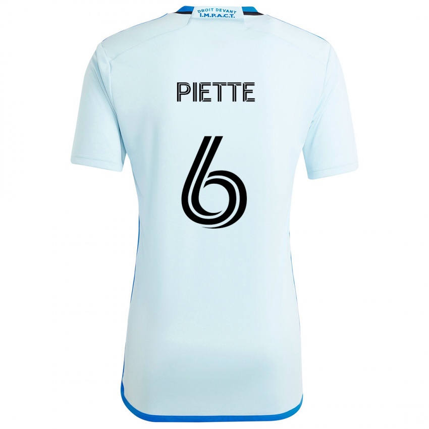 Kinder Samuel Piette #6 Eisblau Auswärtstrikot Trikot 2024/25 T-Shirt Belgien