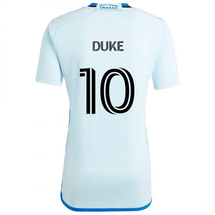 Kinder Bryce Duke #10 Eisblau Auswärtstrikot Trikot 2024/25 T-Shirt Belgien