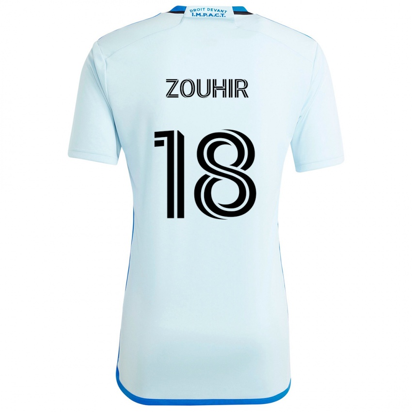 Kinderen Rida Zouhir #18 Ijsblauw Uitshirt Uittenue 2024/25 T-Shirt België