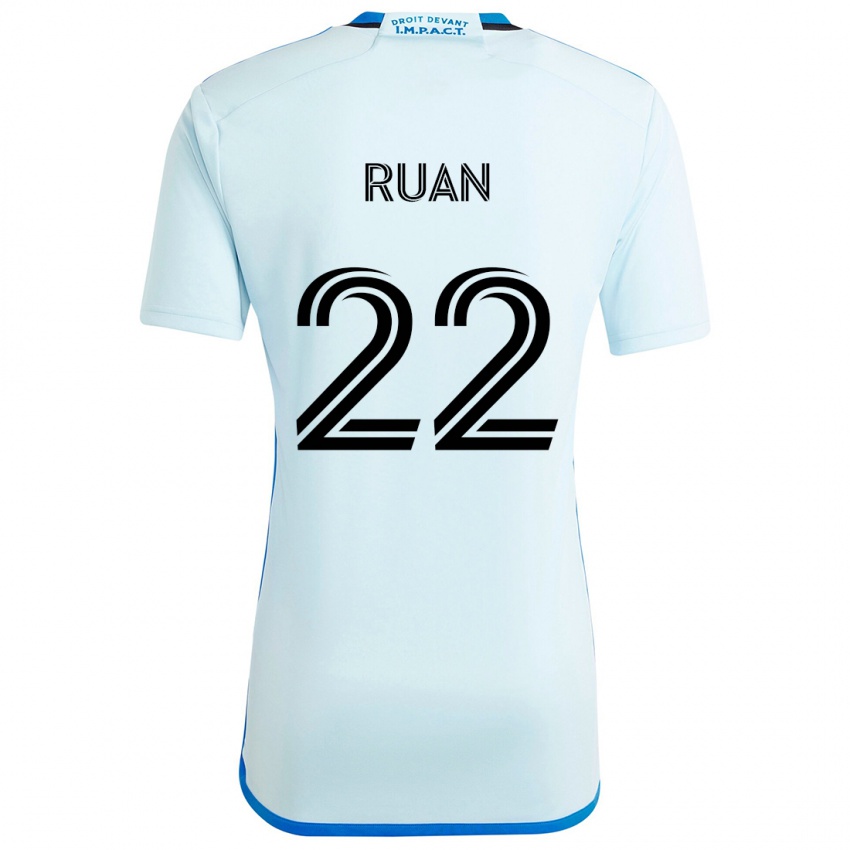 Kinder Ruan #22 Eisblau Auswärtstrikot Trikot 2024/25 T-Shirt Belgien