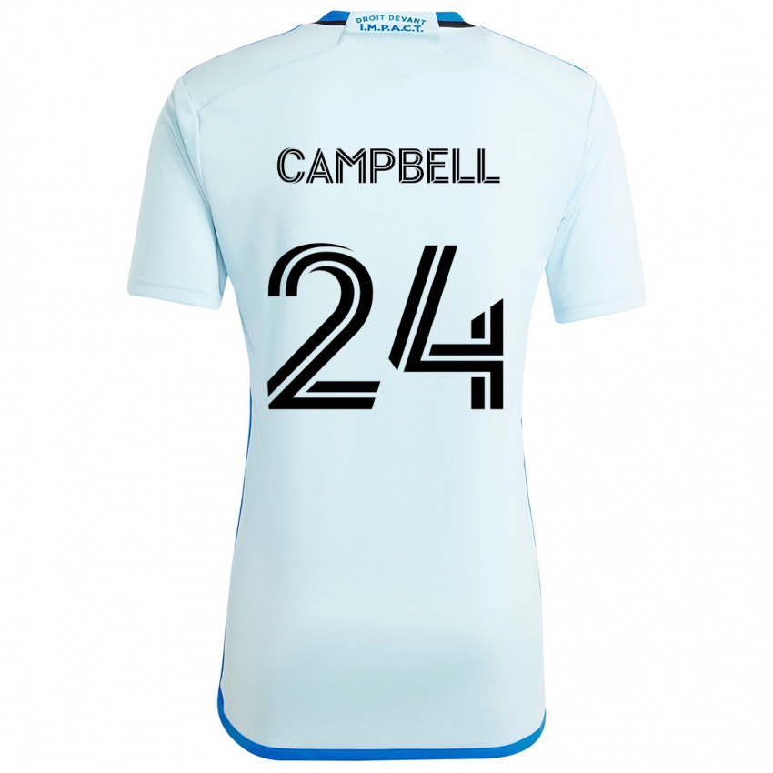 Kinder George Campbell #24 Eisblau Auswärtstrikot Trikot 2024/25 T-Shirt Belgien