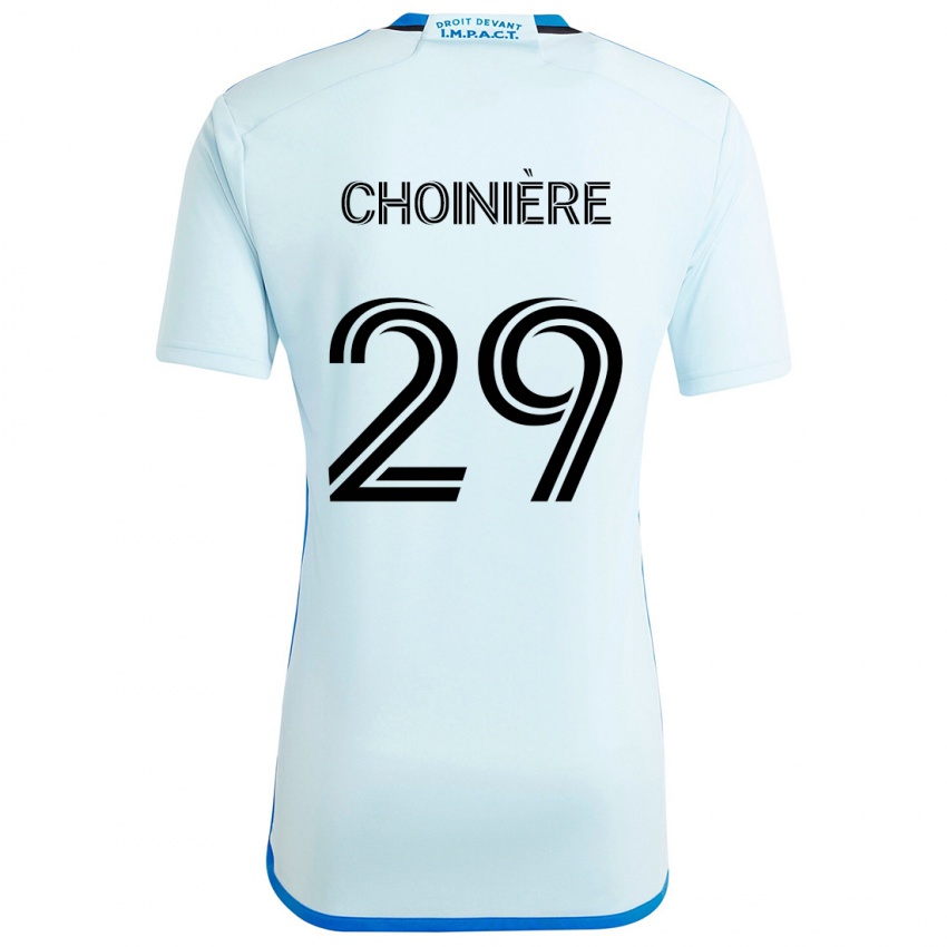 Kinder Mathieu Choinière #29 Eisblau Auswärtstrikot Trikot 2024/25 T-Shirt Belgien