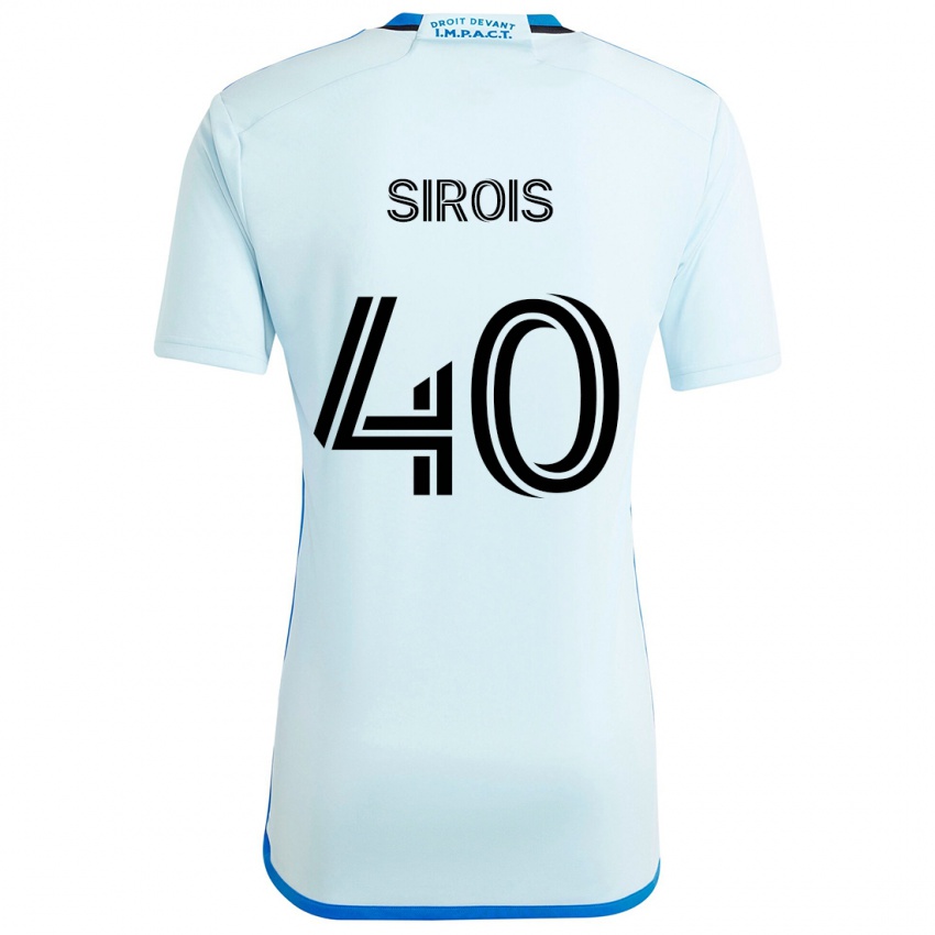 Kinder Jonathan Sirois #40 Eisblau Auswärtstrikot Trikot 2024/25 T-Shirt Belgien