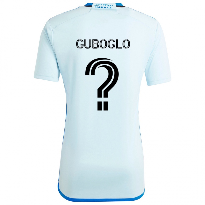 Kinder Yuri Guboglo #0 Eisblau Auswärtstrikot Trikot 2024/25 T-Shirt Belgien