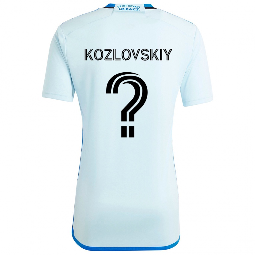 Kinder Sergei Kozlovskiy #0 Eisblau Auswärtstrikot Trikot 2024/25 T-Shirt Belgien