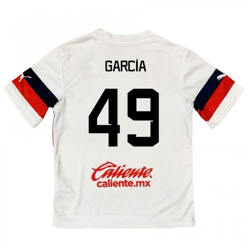 Kinder Gilberto García #49 Weiß Rot Auswärtstrikot Trikot 2024/25 T-Shirt Belgien