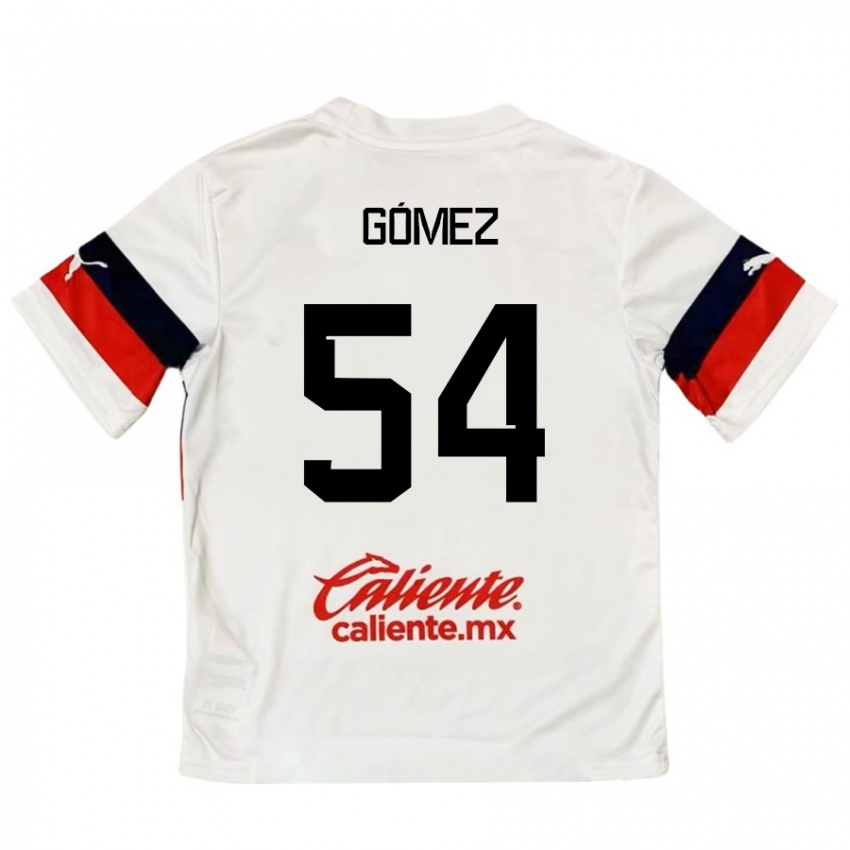 Kinder Miguel Gómez #54 Weiß Rot Auswärtstrikot Trikot 2024/25 T-Shirt Belgien