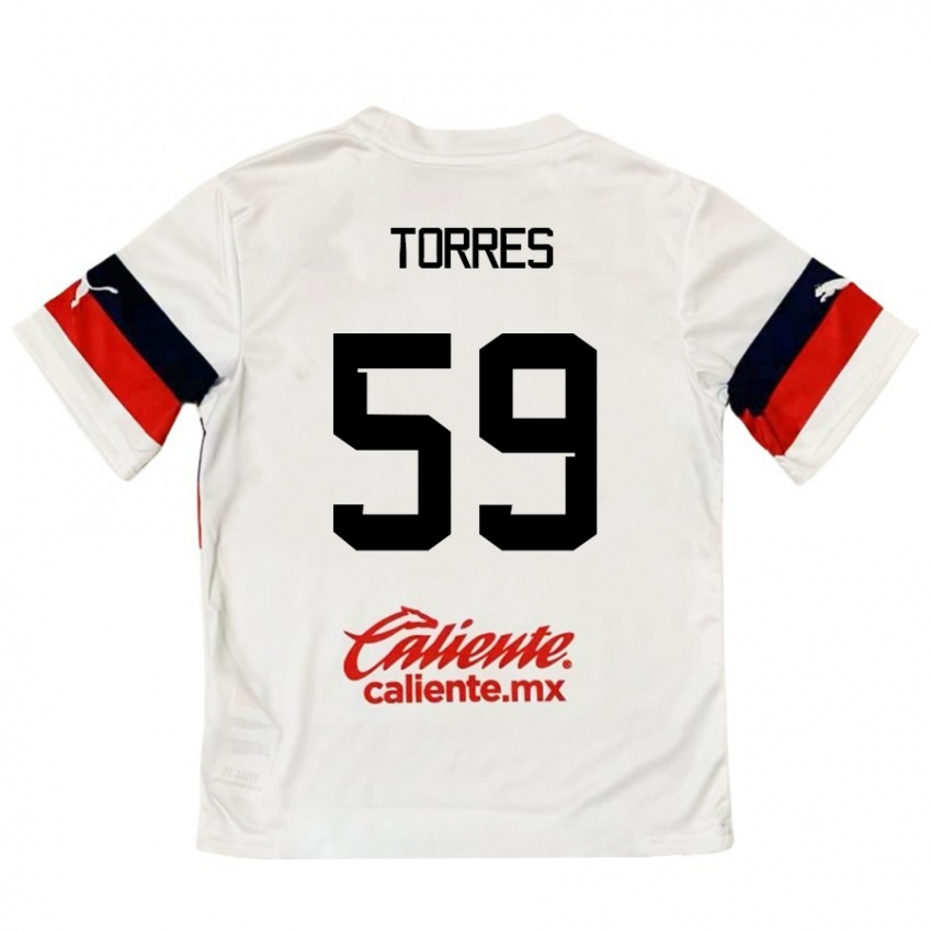 Kinderen Christian Torres #59 Wit Rood Uitshirt Uittenue 2024/25 T-Shirt België