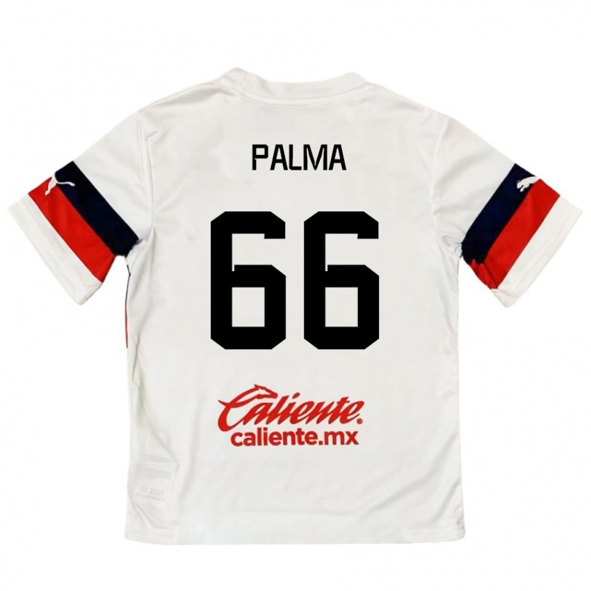 Kinder Arturo Palma #66 Weiß Rot Auswärtstrikot Trikot 2024/25 T-Shirt Belgien